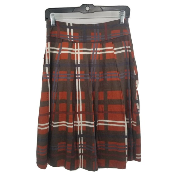 zara basic small plaid a line skirt - Picture 6 of 7